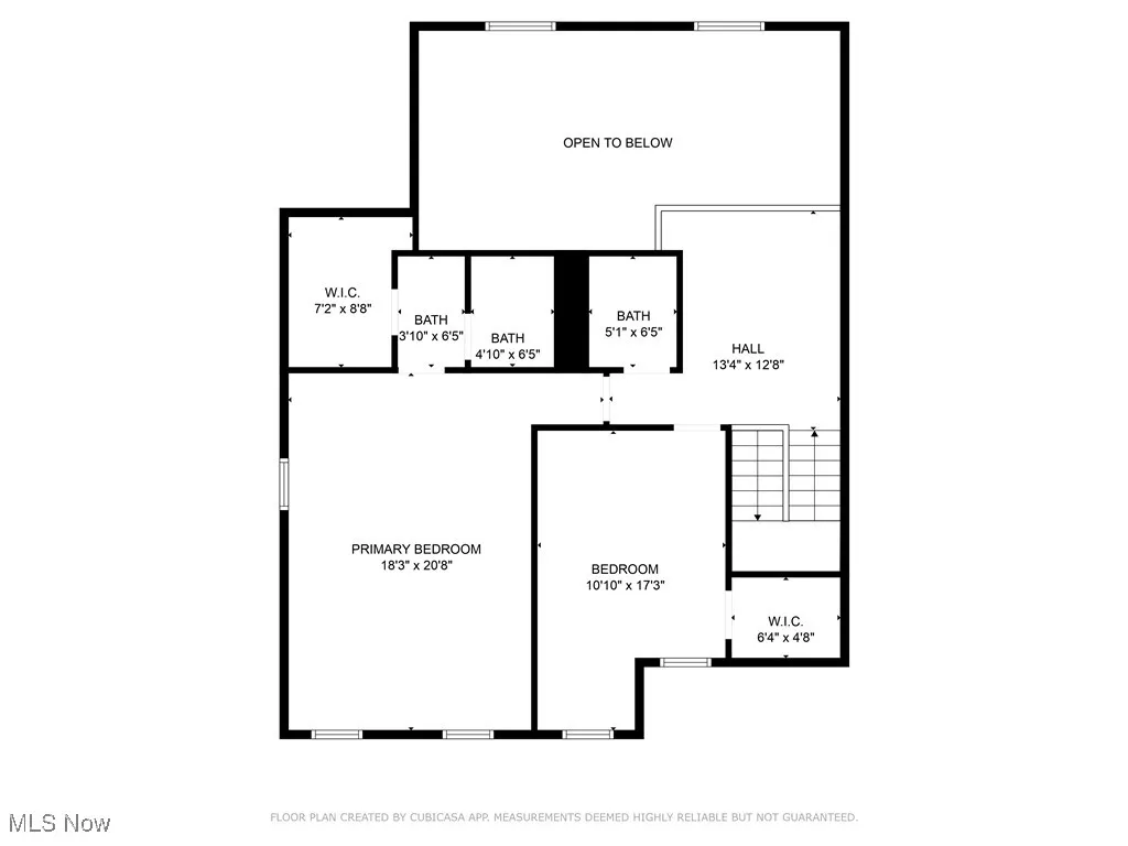 View of second floor plan / room layout