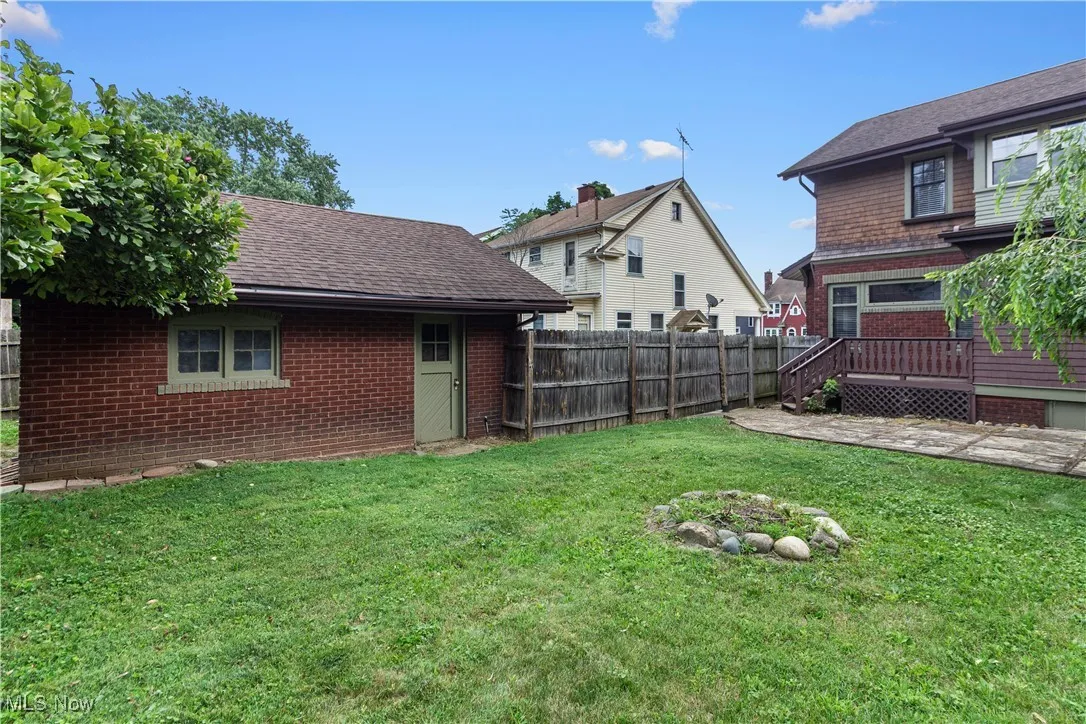 View of fenced yard
