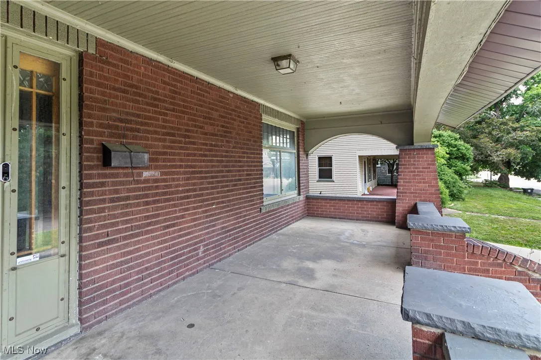 View of covered porch