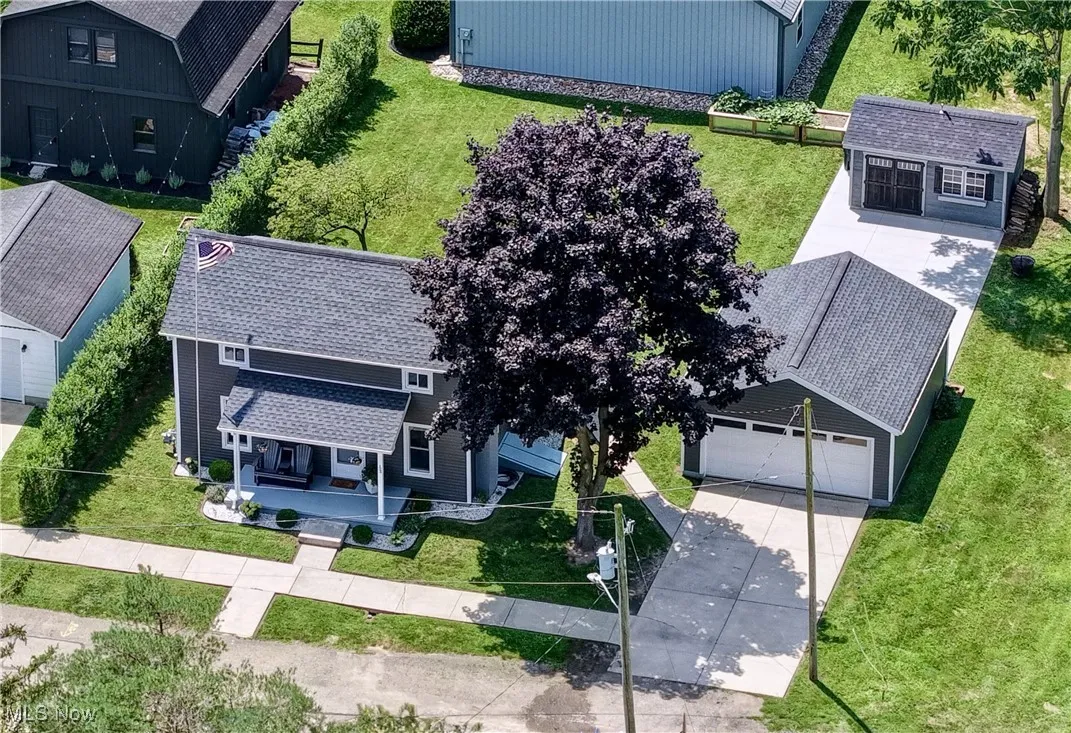 View from above of property