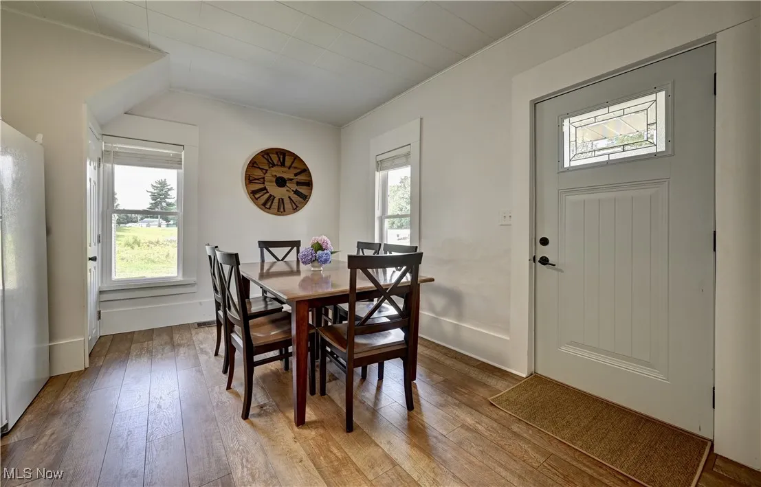 Dining space featuring light wood-style flooring