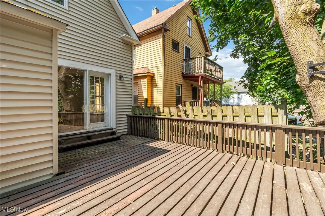 View of wooden deck