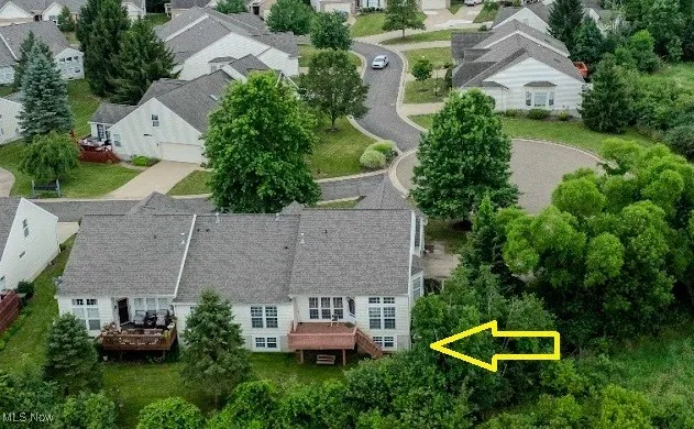Aerial view of residential area