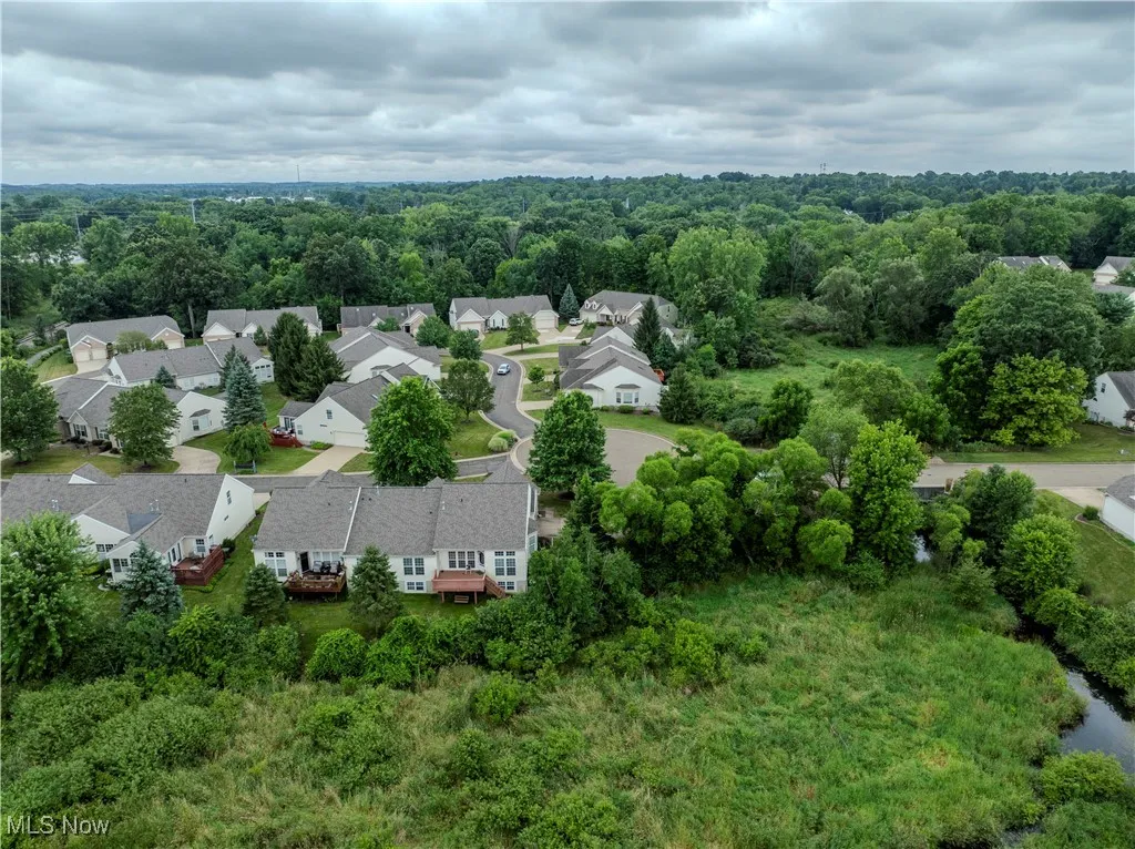 Aerial view of residential area