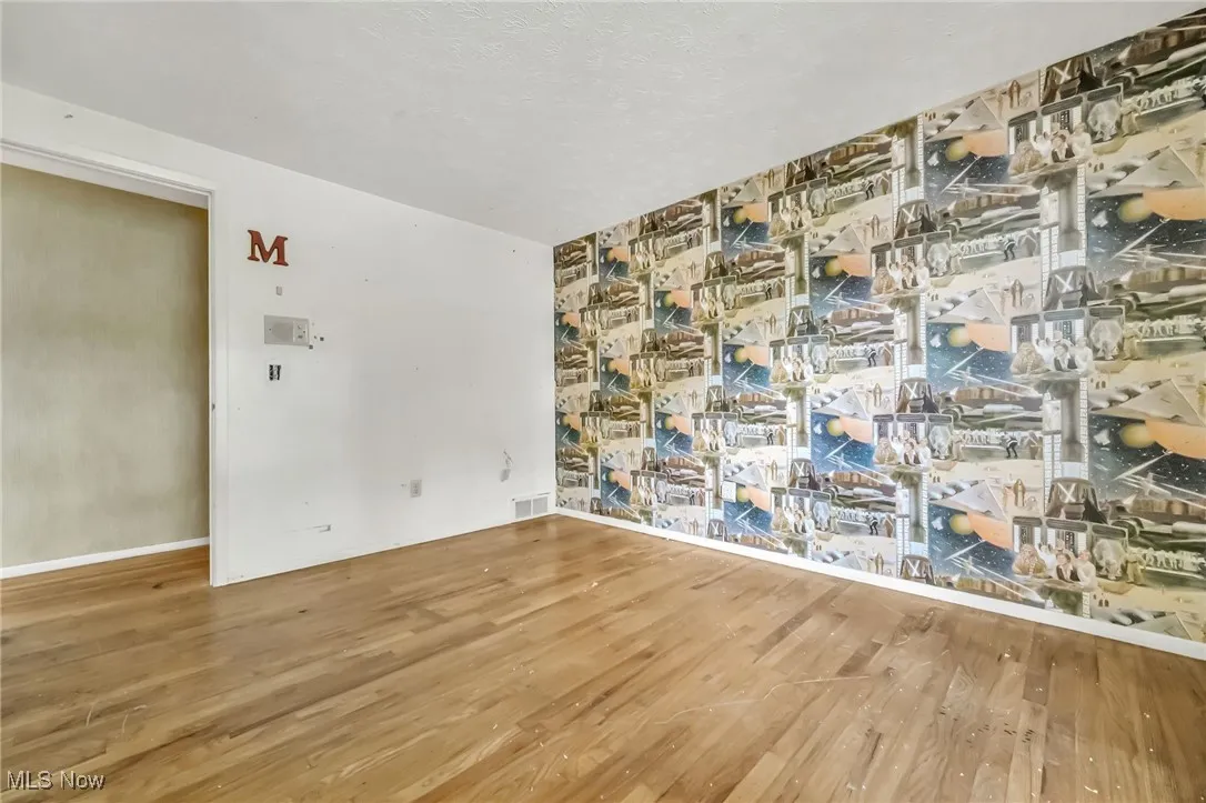 Unfurnished room featuring wood finished floors