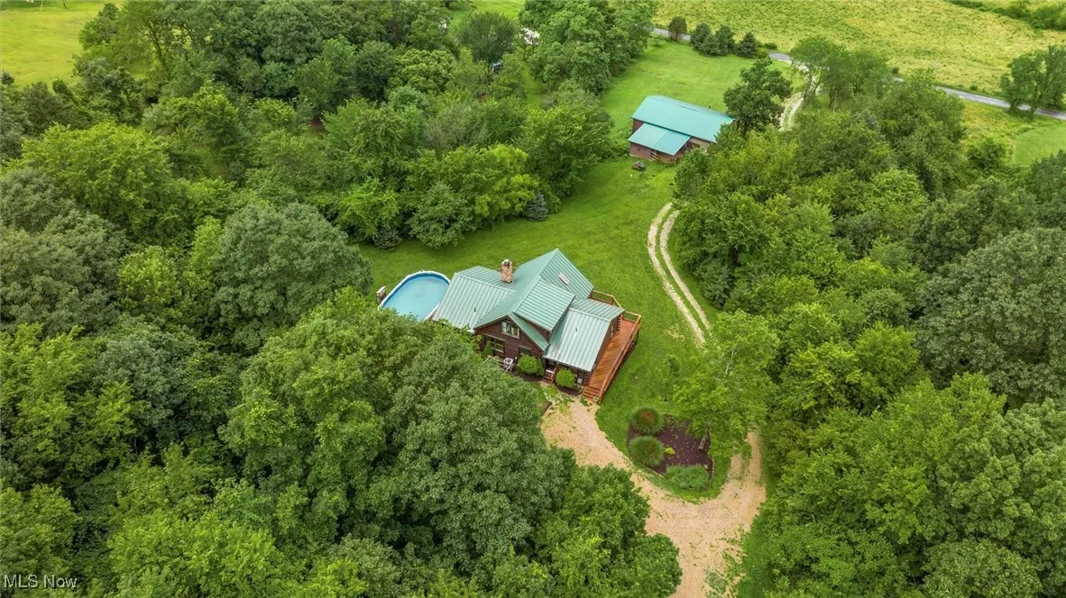 View from above of property