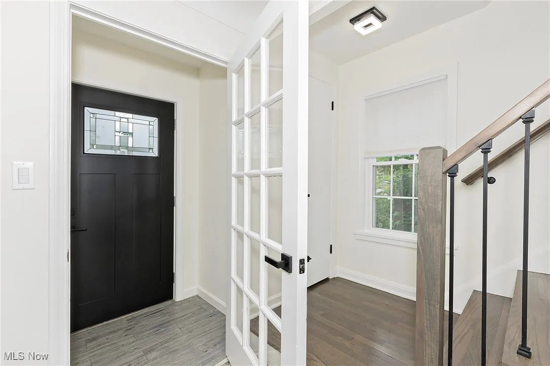 A lovely foyer presents a welcoming entry.