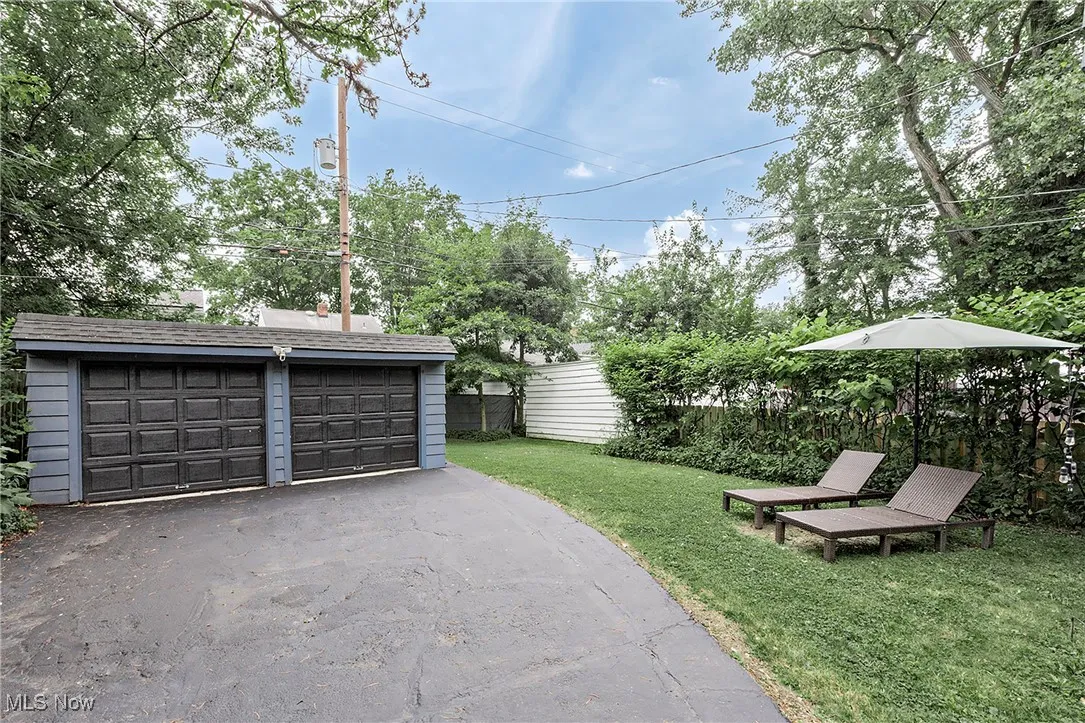 The backyard is cozy and quiet for relaxing and hosting special occasions.