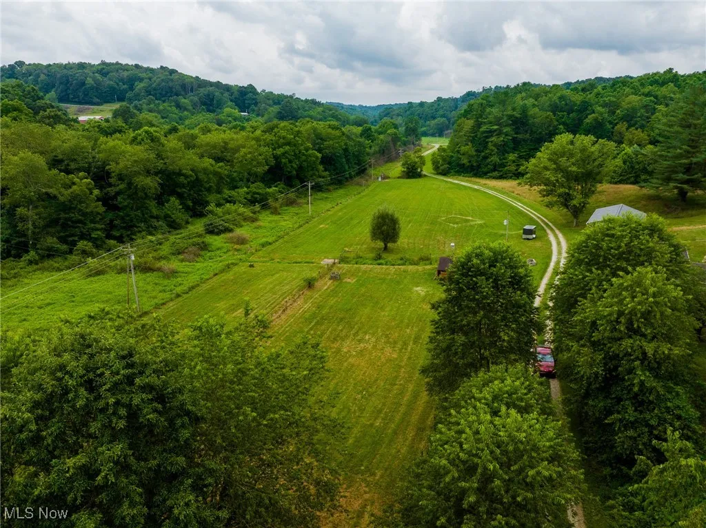 Aerial view of sparsely populated area