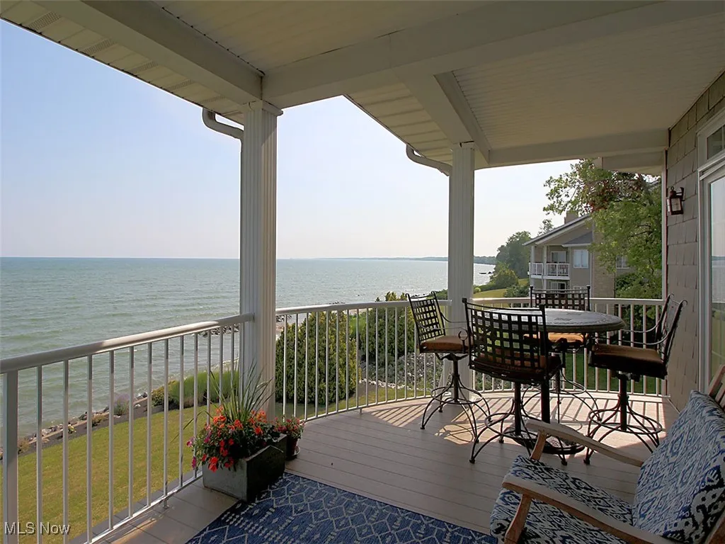 Balcony with view of Lake Erie