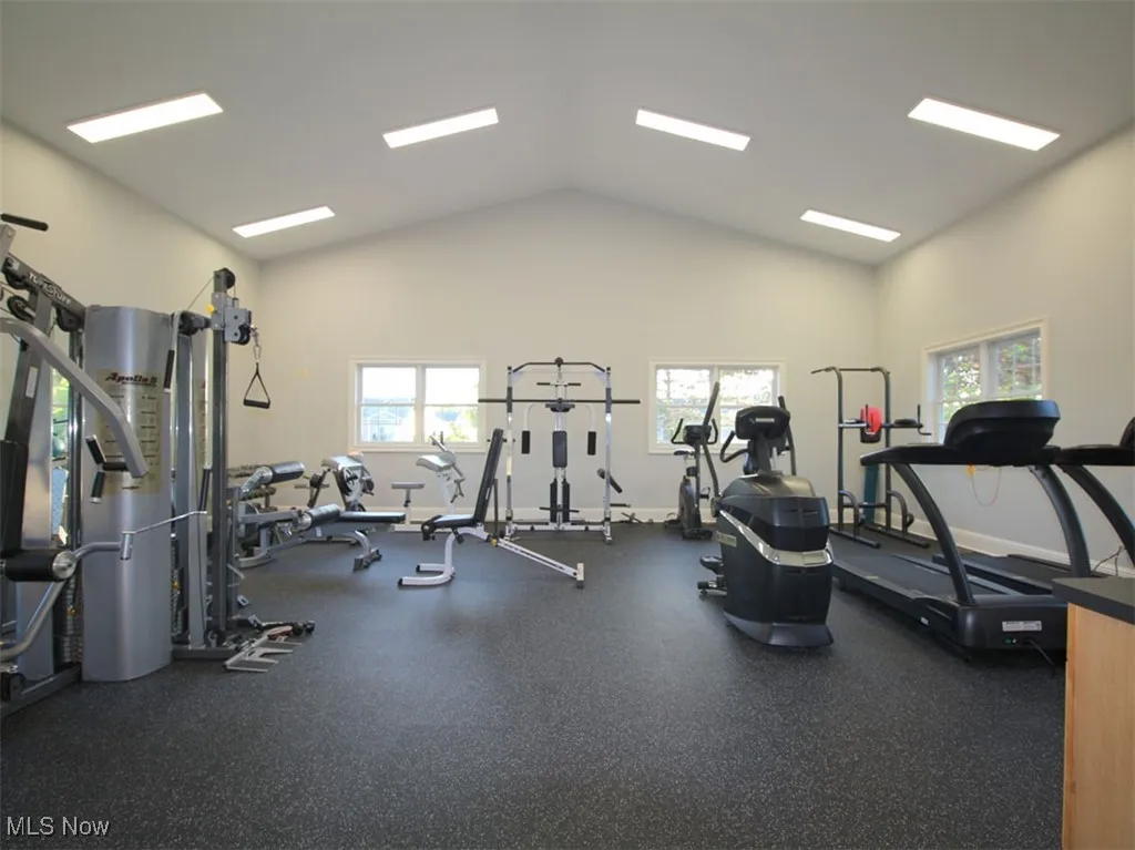 Fitness room with updated flooring and equipment