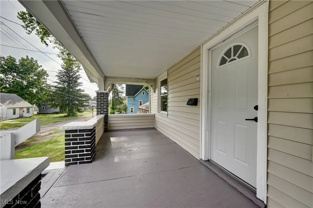 View of covered porch