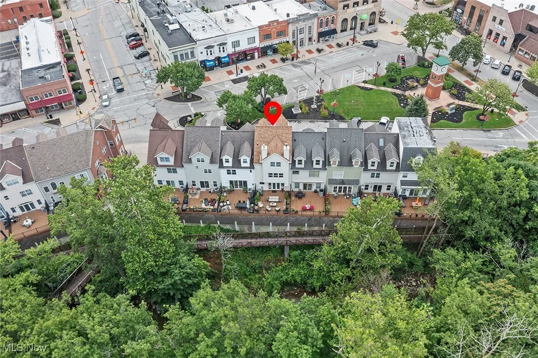 Aerial view of residential area