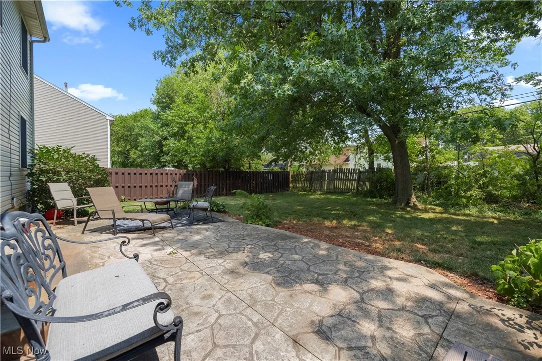 Stamped concrete patio