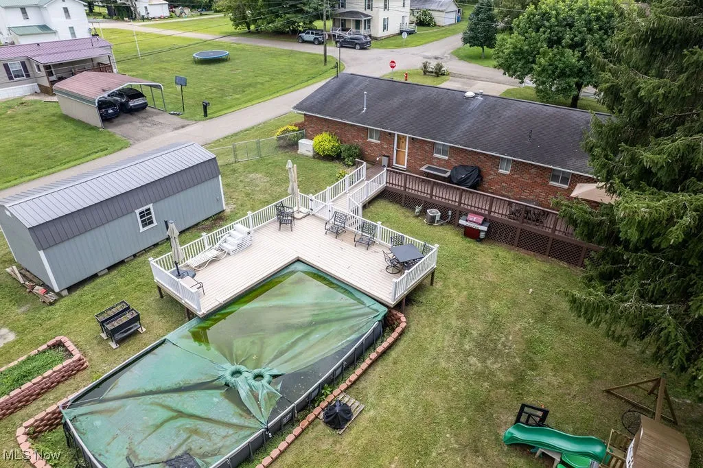 View from above of property