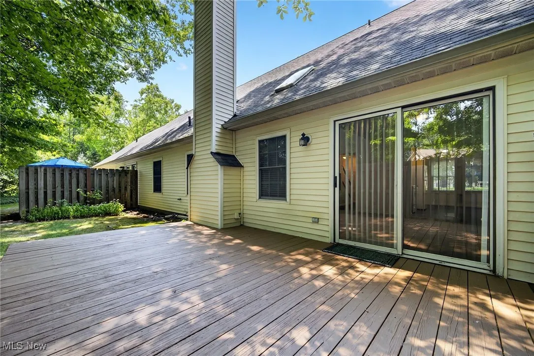 View of wooden deck