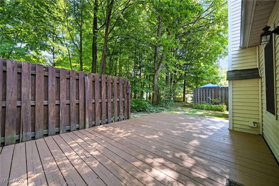 View of wooden deck