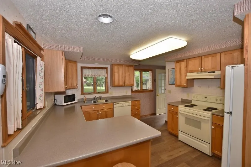 New flooring throughout the kitchen area