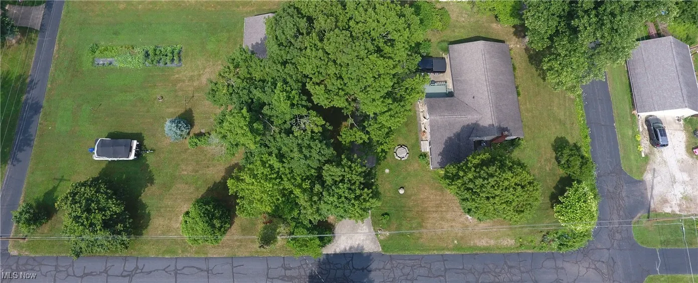This is an aerial view of the 2 lots