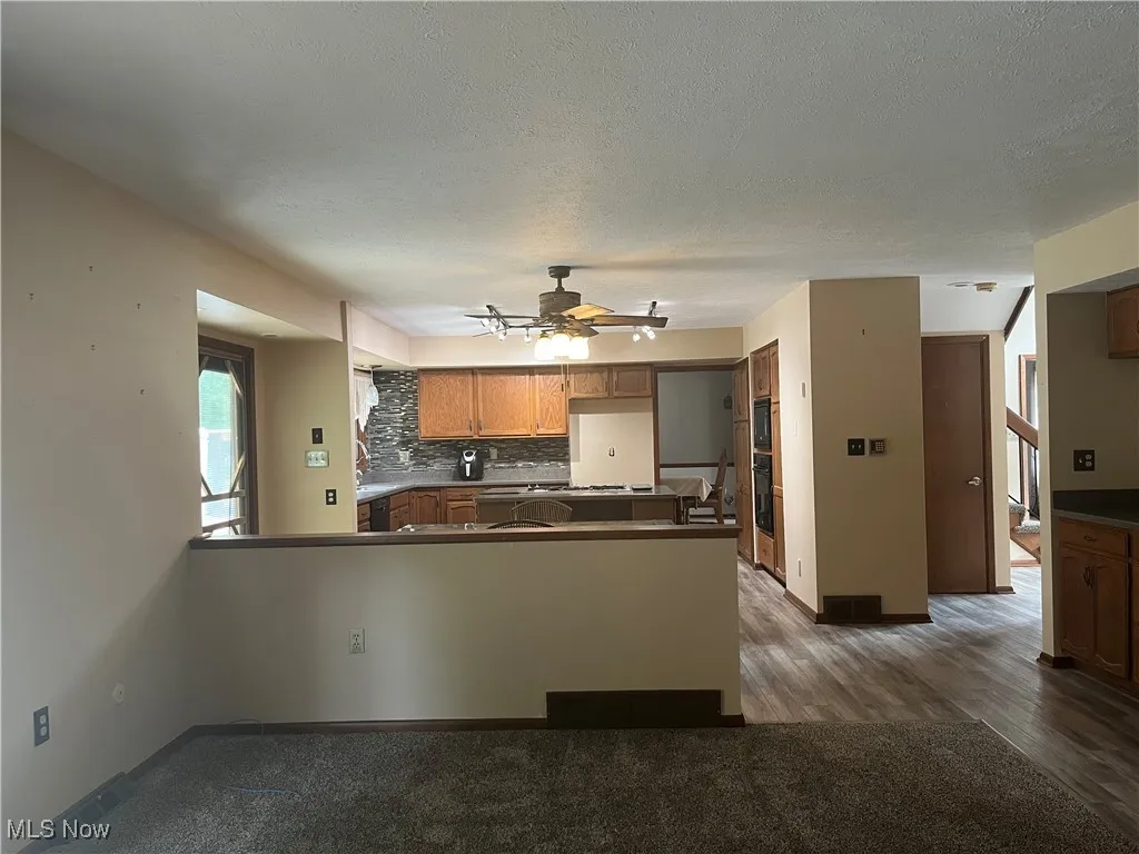 Looking from the Family Room to the Kitchen