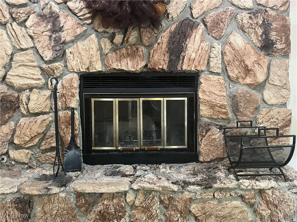 Woodburning Fireplace in the Family Room