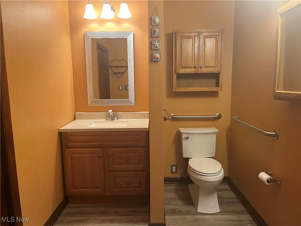 First Floor Half Bath with motion sensor lights