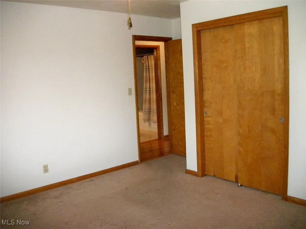 bedroom featuring carpet and a closet