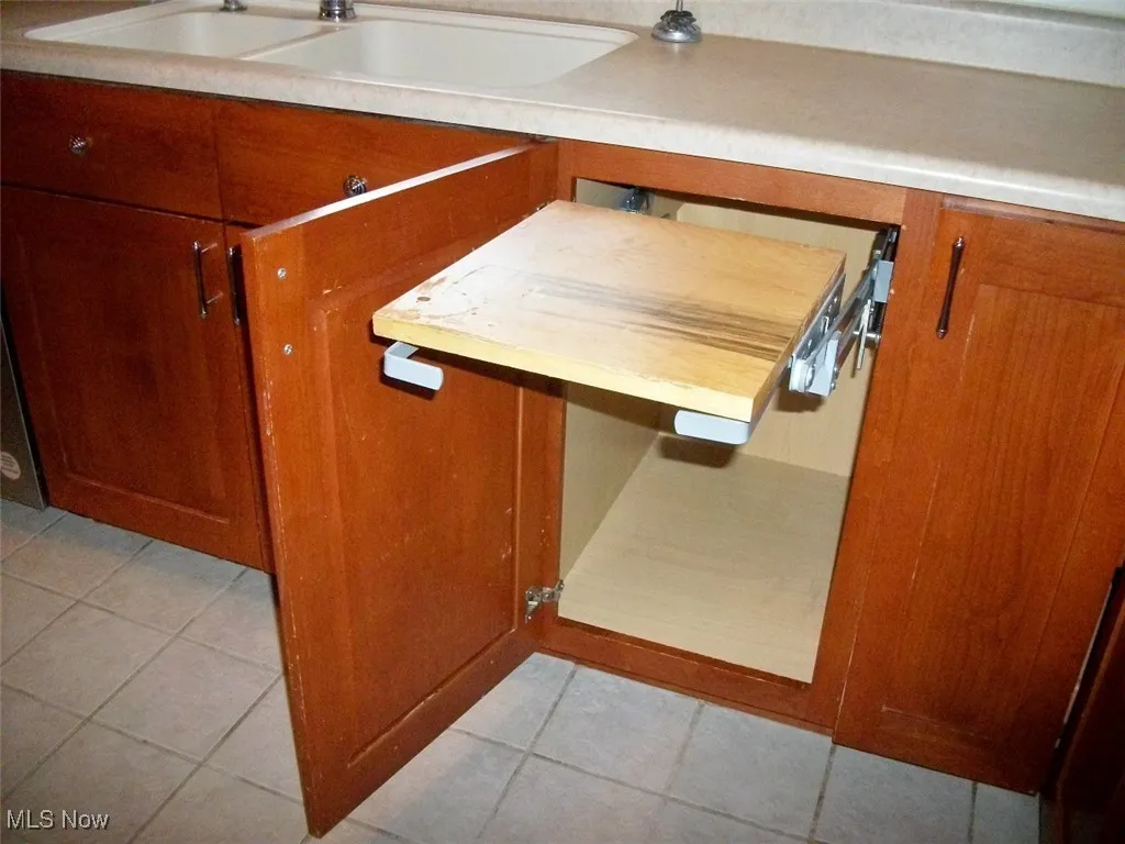 Kitchen Aide mixer shelf.