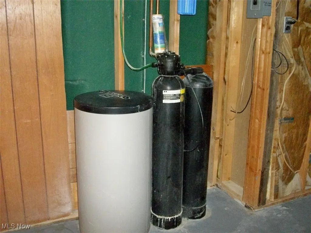 View of water softener system.