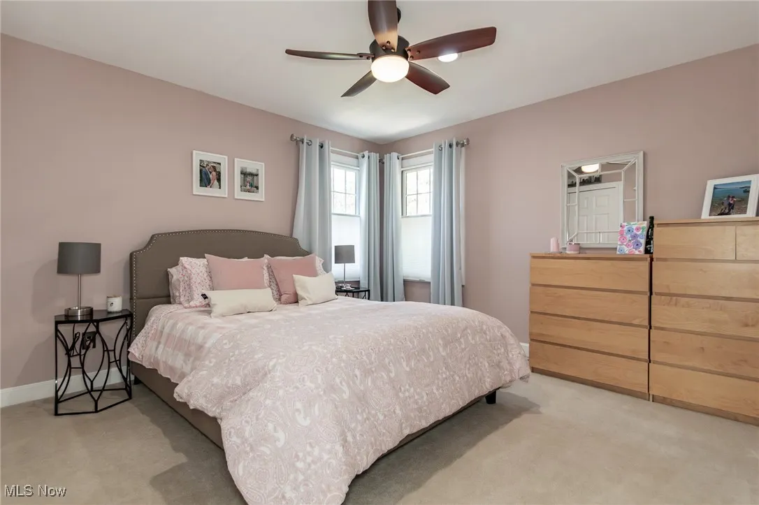 2nd floor guest bedroom with ceiling fan
