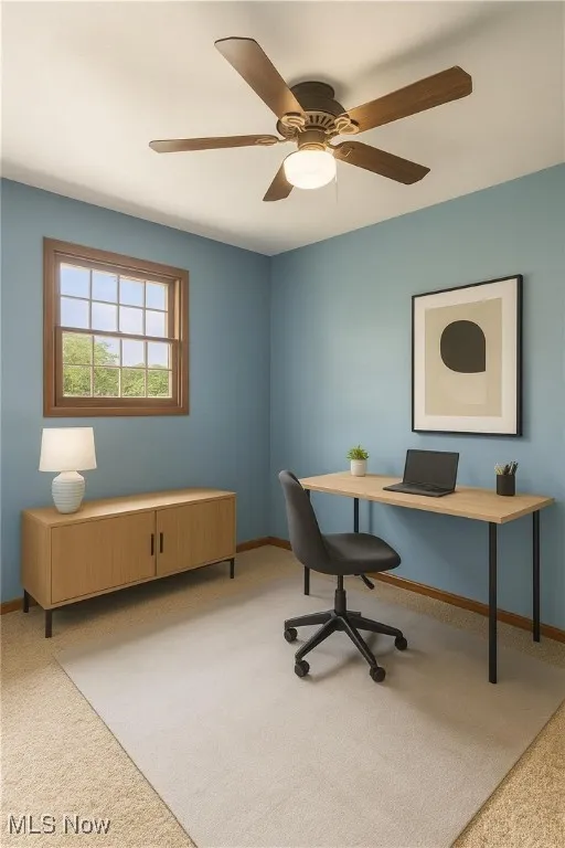 Virtually staged office