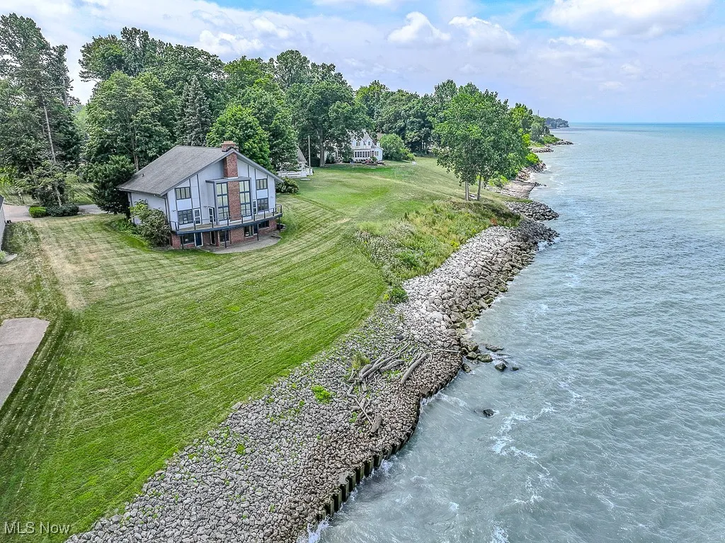View from above of property featuring a nearby body of water