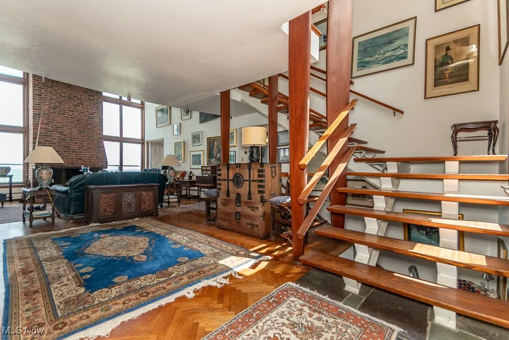 Staircase featuring healthy amount of natural light