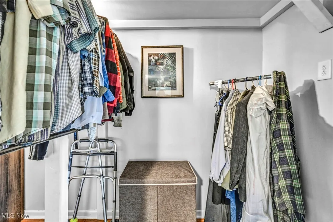 View of walk in closet