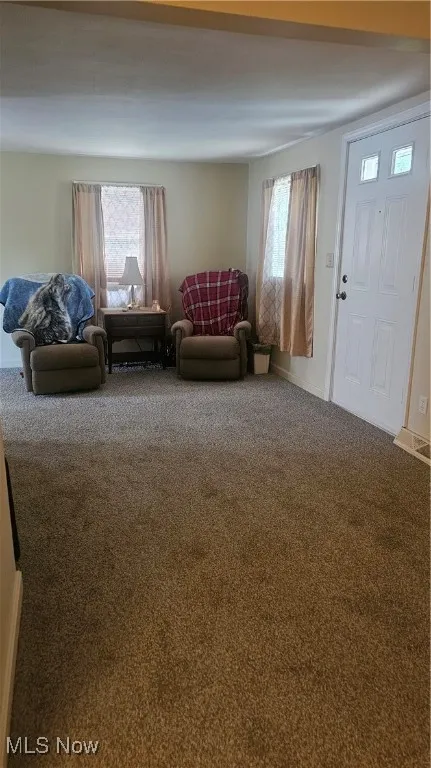 View of carpeted living room