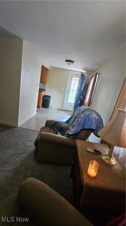 Living area with baseboards