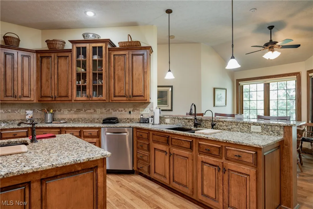Plenty of cabinet and counter space.