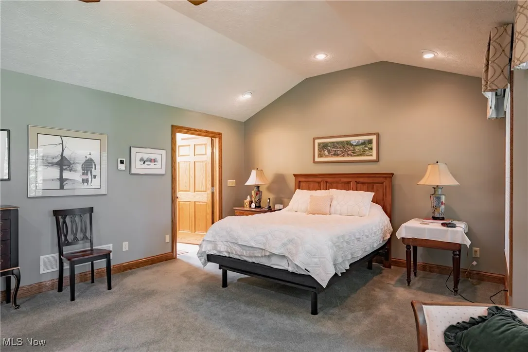 Master suite is a spacious 17x13 with a vaulted ceiling.