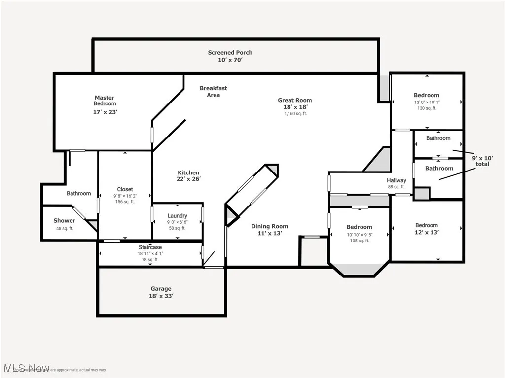 1st floor- General room layout- Not 100% to scale