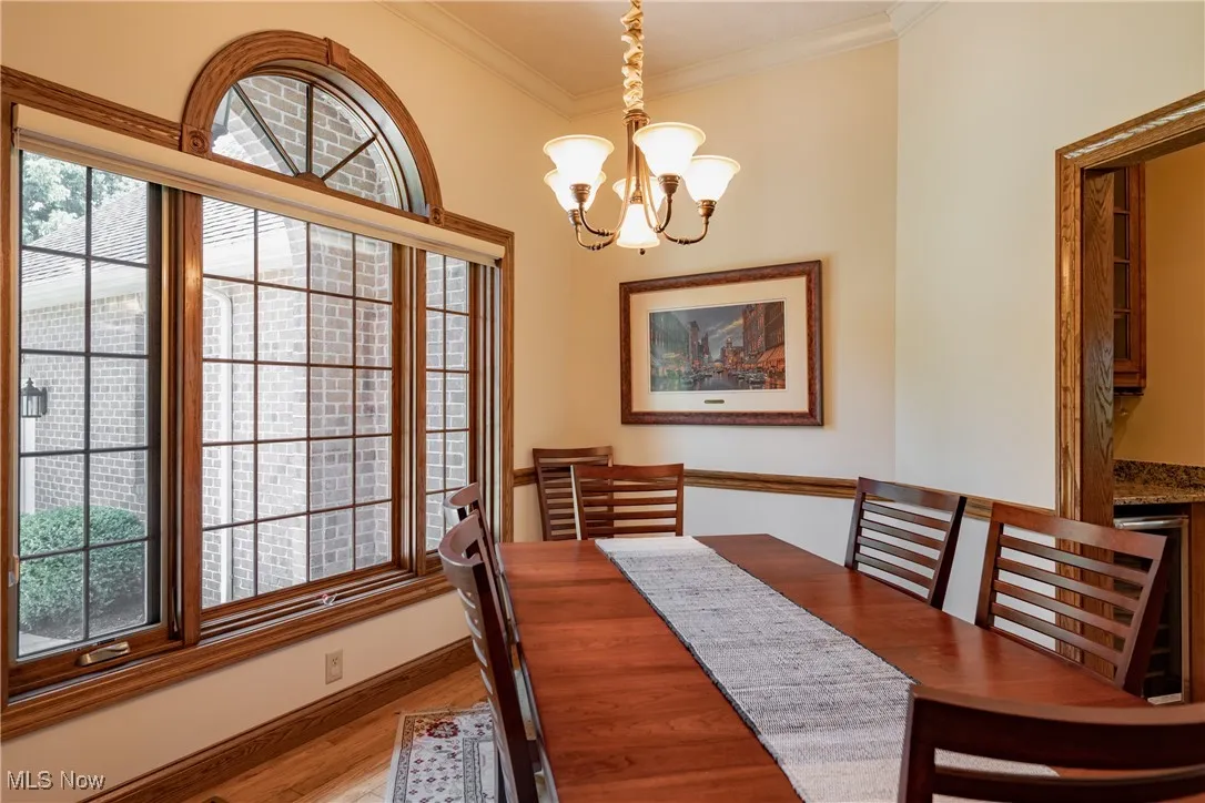 Dining room is flooded with natural light and plenty of space for a large dining table.