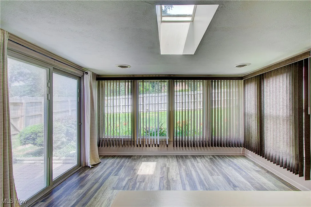 Sun room with sliders to the patio.