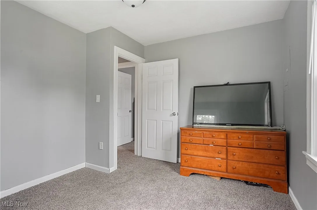 Bedroom with carpet floors