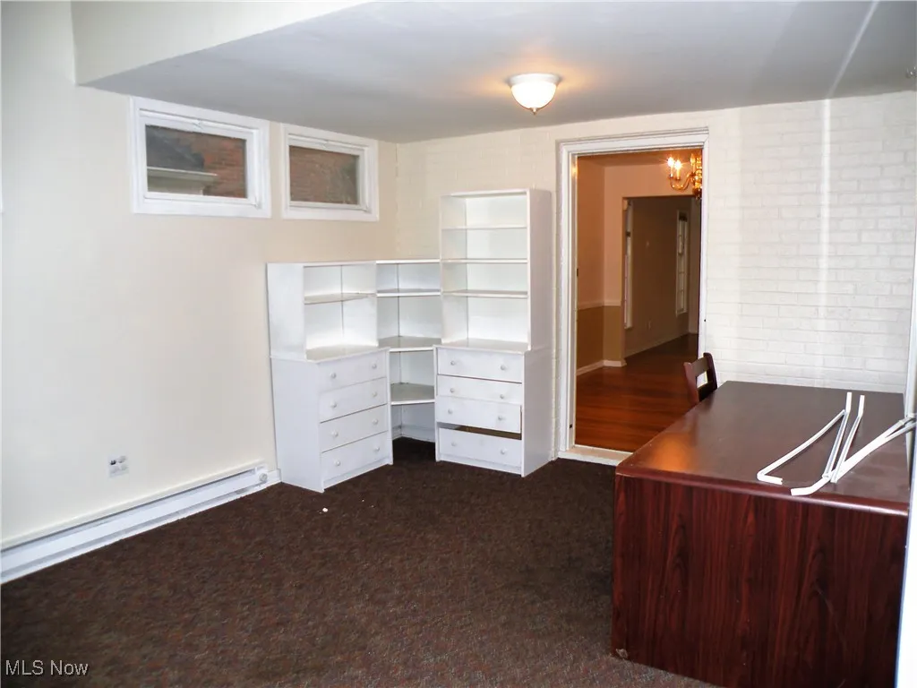 A lower level office is perfect for seperation.