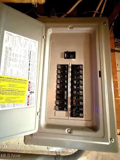 Utility room with electric panel