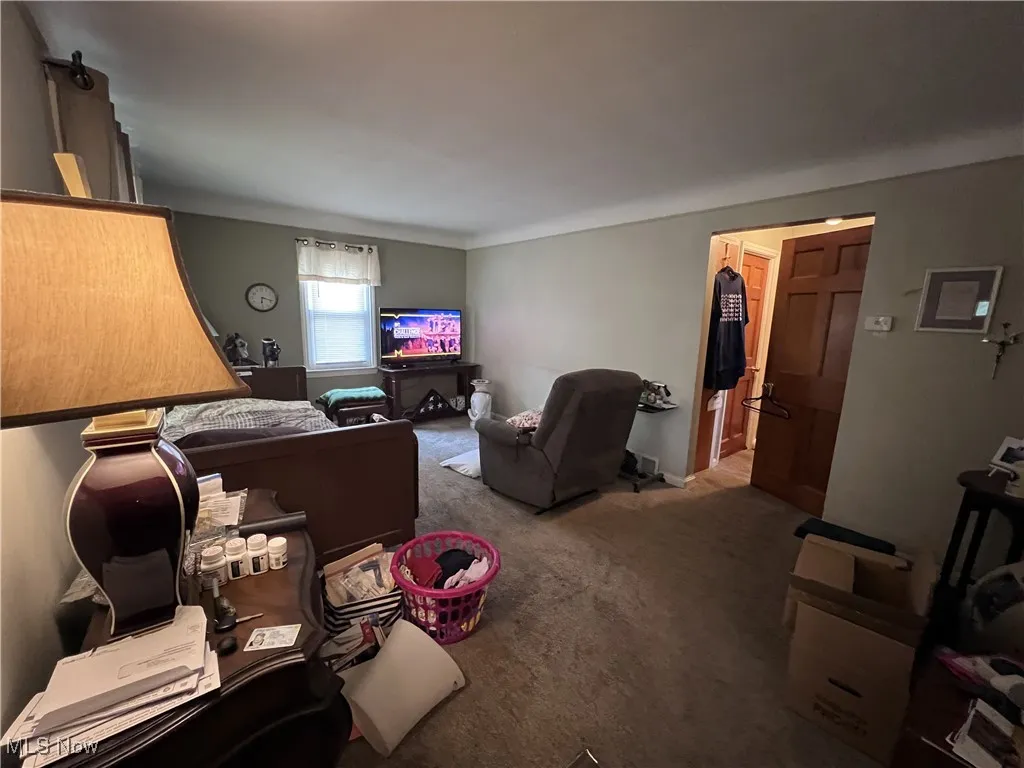 View of carpeted living room