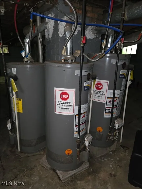 Utility room featuring water heater (Updated H20 Tanks)