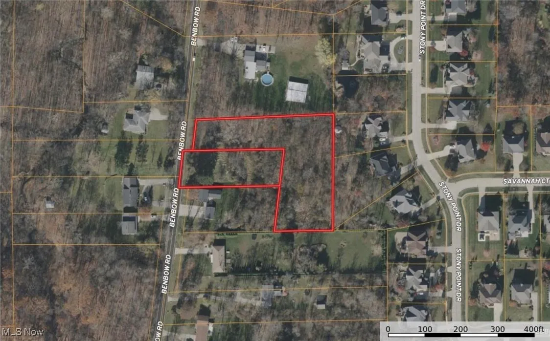 Aerial view of property's location
