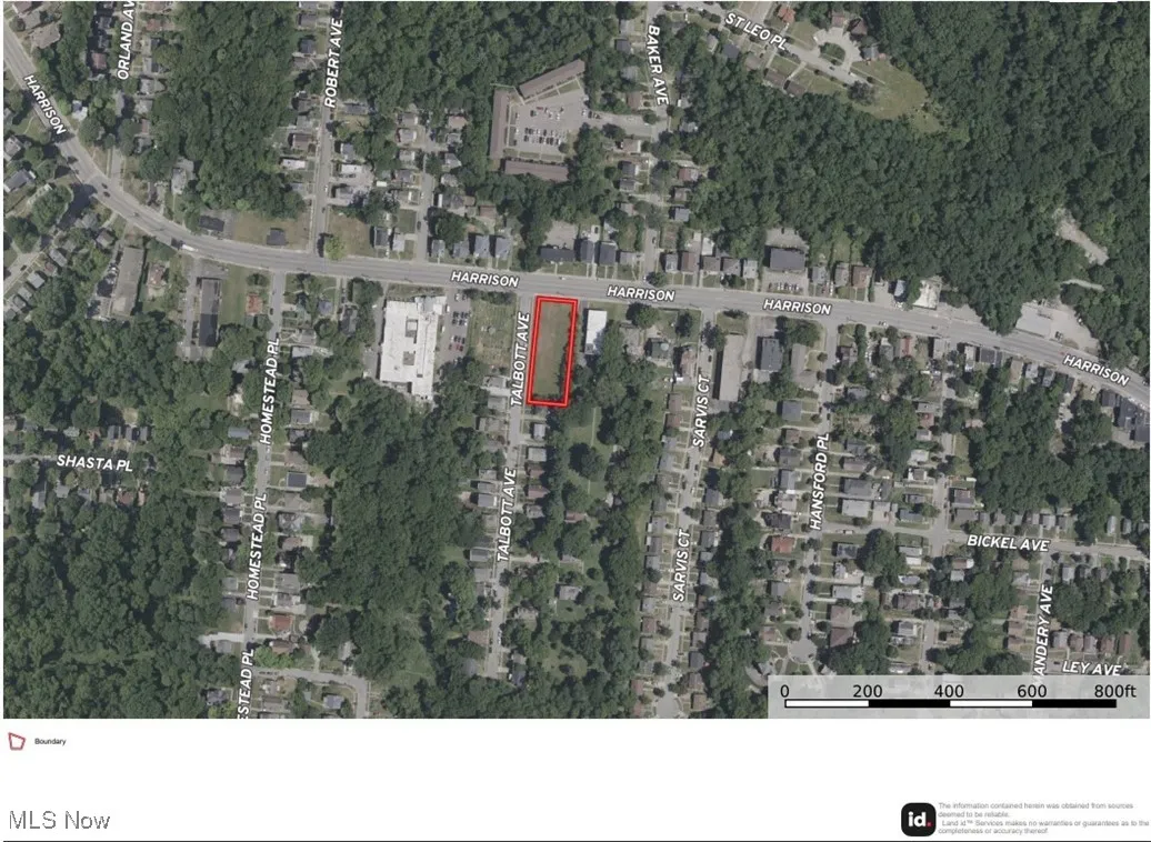 Aerial view of property's location