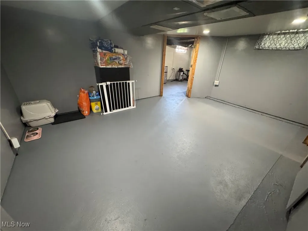 View of finished basement