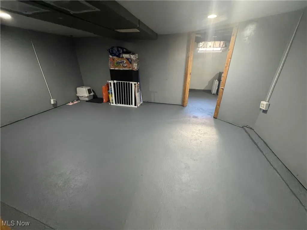 View of finished basement